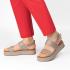 Sandale cu platforma de dama din piele naturala DiAmanti Florette Rose Gold